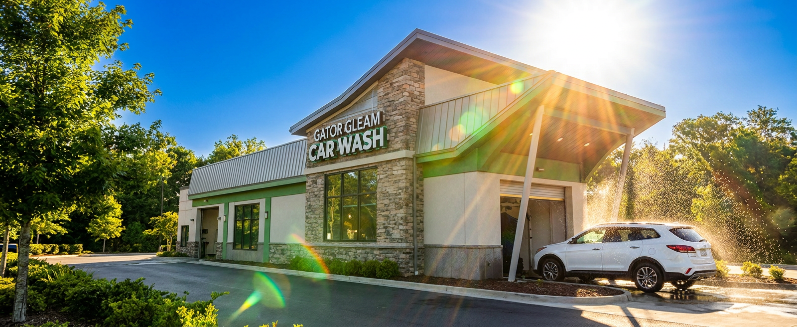 Gator Gleam Car Wash building in Lake Placid, FL