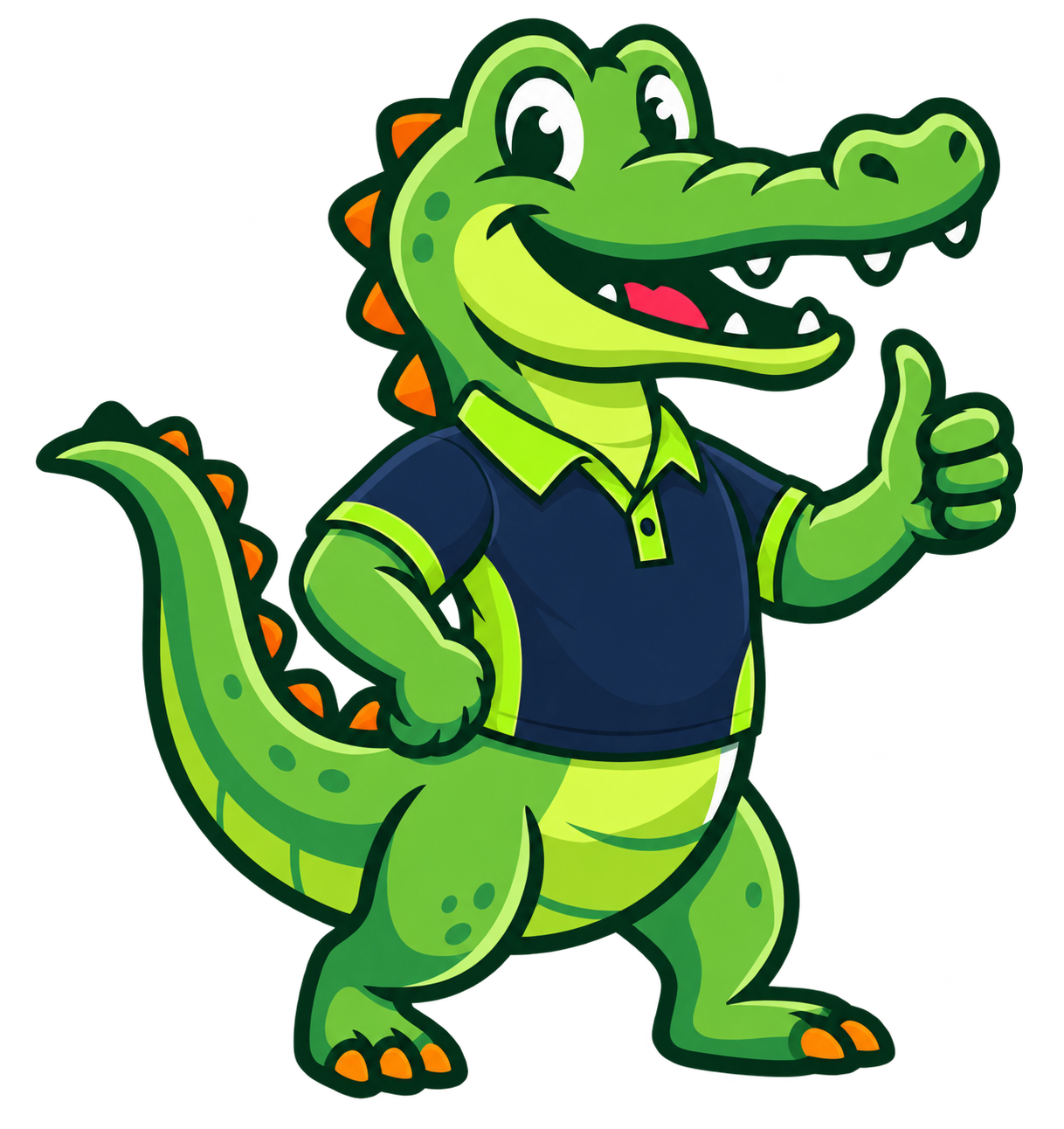 Gator Gleam mascot giving a thumbs up